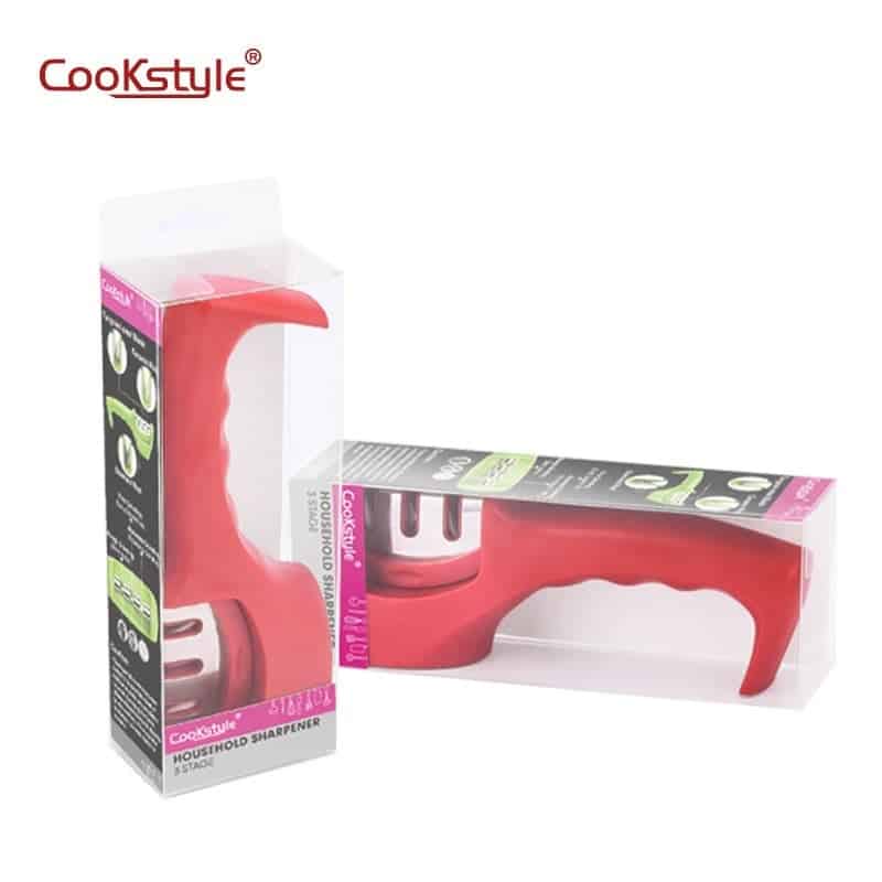 مسن سكاكين المطبخ متعددة الوظائف بثلاث فتحات Cookstyle