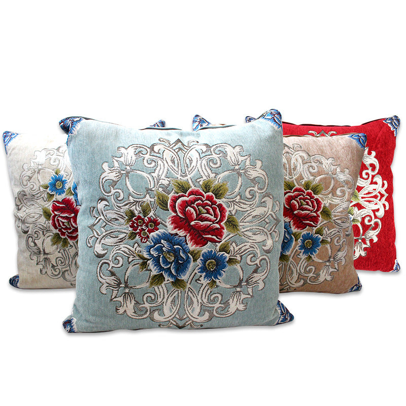 كوشن كلاسيكى على شكل زهور مقاس 45*45 سم كوشن الوان متنوعة مع الحشو الفيبر