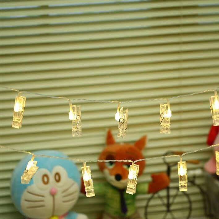 سلسلة مصابيح LED بمشبك للصور