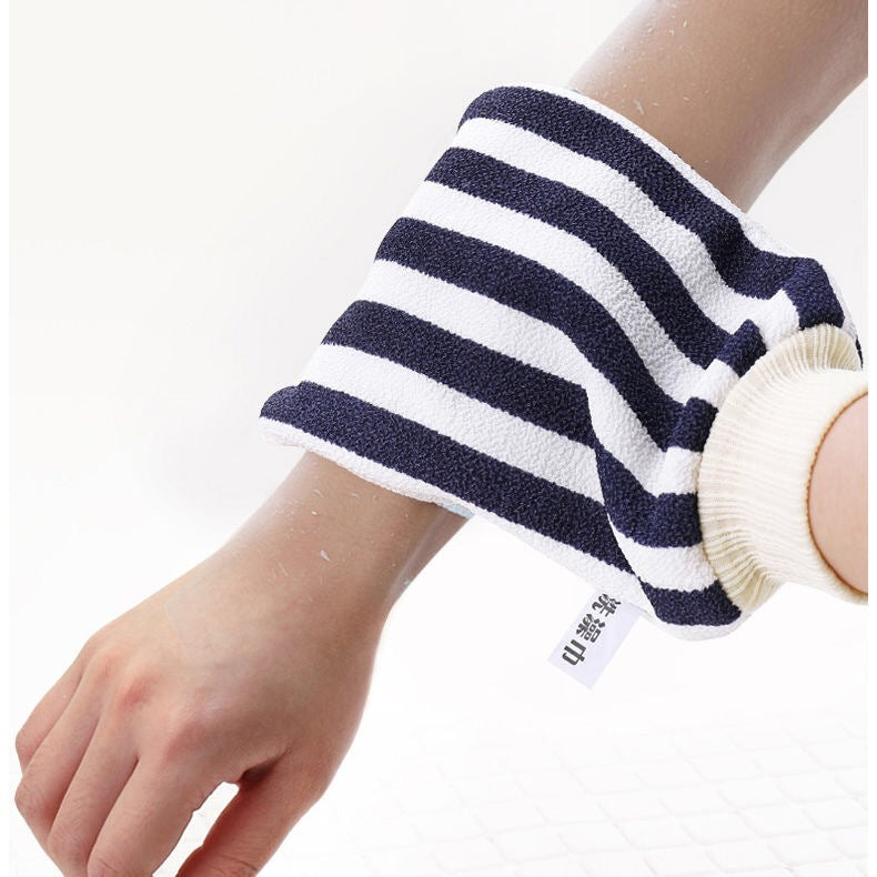  قفازات أستحمام سميكة مزدوجة لتقشير الجسم وتنظيفة