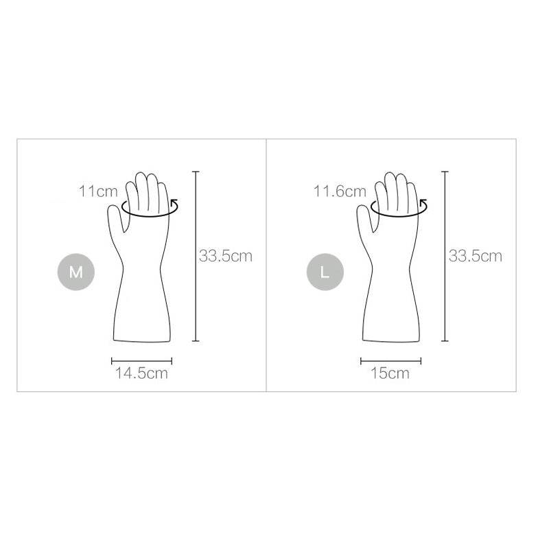 قفازات مطاطية شفافة مقاومة للماء متعددة الأغراض