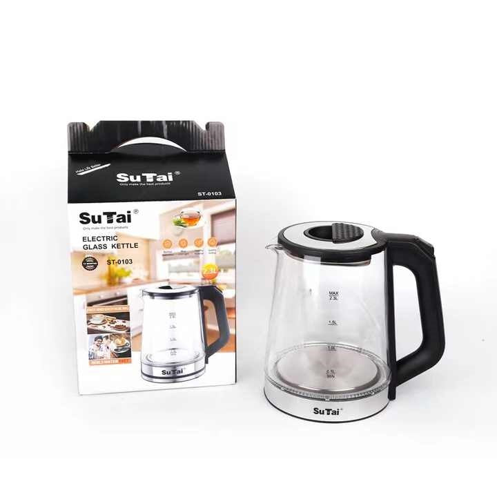 غلاية مياه كهربائية زجاجية بسعة كبيرة 2.3 لتر  (كاتيل)