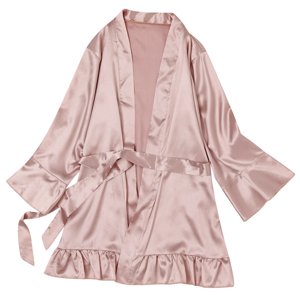 روب ستان قصير بكورنيش، بمظهر راقى وناعم الملمس، متعدد الألوان