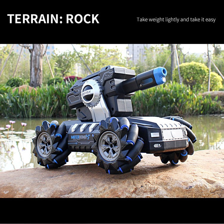 لعبة الدبابة العسكرية بتردد 2.4 جيجا هرتز يمكنها إطلاق قنبلة مائية مع ساعة تحكم عن بعد بالإيماءات