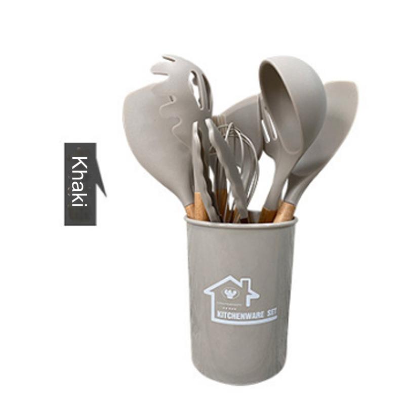 مجموعة أدوات مطبخ من السيليكون مقاومة للحرارة ومقاومة للإلتصاق ، مجموعة مكونة من 12 قطعة