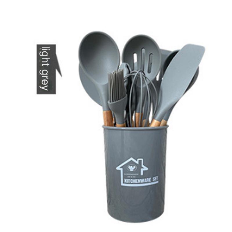 مجموعة أدوات مطبخ من السيليكون مقاومة للحرارة ومقاومة للإلتصاق ، مجموعة مكونة من 12 قطعة