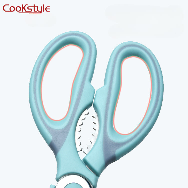 مقص دجاج من البلاستيك من cook style قطعة واحدة من الفولاذ المقاوم للصدأ متعدد الوظائف مقص قوي، مناسب للمطبخ.