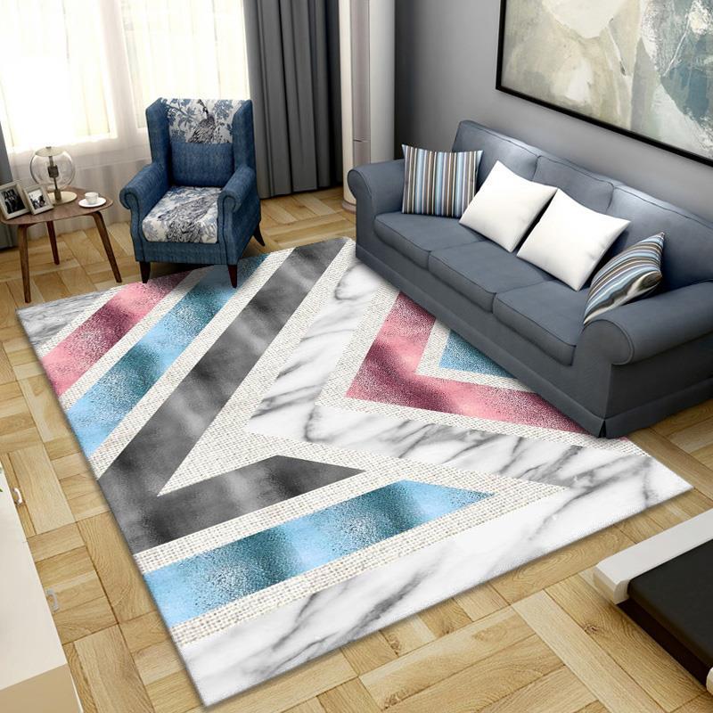 سجادة بتصميم مطبوع ثلاثي الأبعاد مع جانب خلفي مُضاد للإنزلاق بحُبيبات PVC - كواليتي الألوان زاهية وواضحة بتظهر كل تفاصيل السجادة (لون : متعدد الألوان)