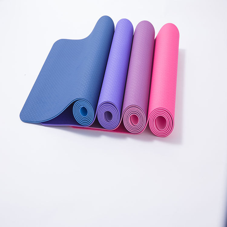 سجادة اليوجا بخطوط محاذاة مضادة للإنزلاق مع شنطة حمل، سجادة تمارين لياقة بدنية  مقاس 183 سم × 61 سم × 0.6 سم