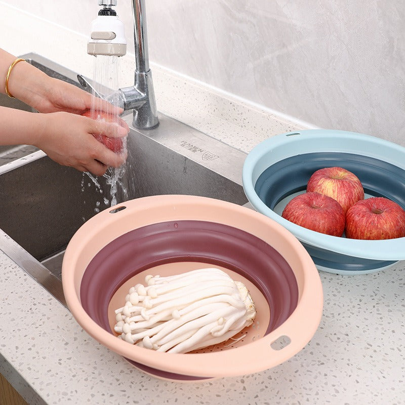 مصفاة سيليكون قابلة للطي - متعددة الالوان - للفاكهة و الخضروات