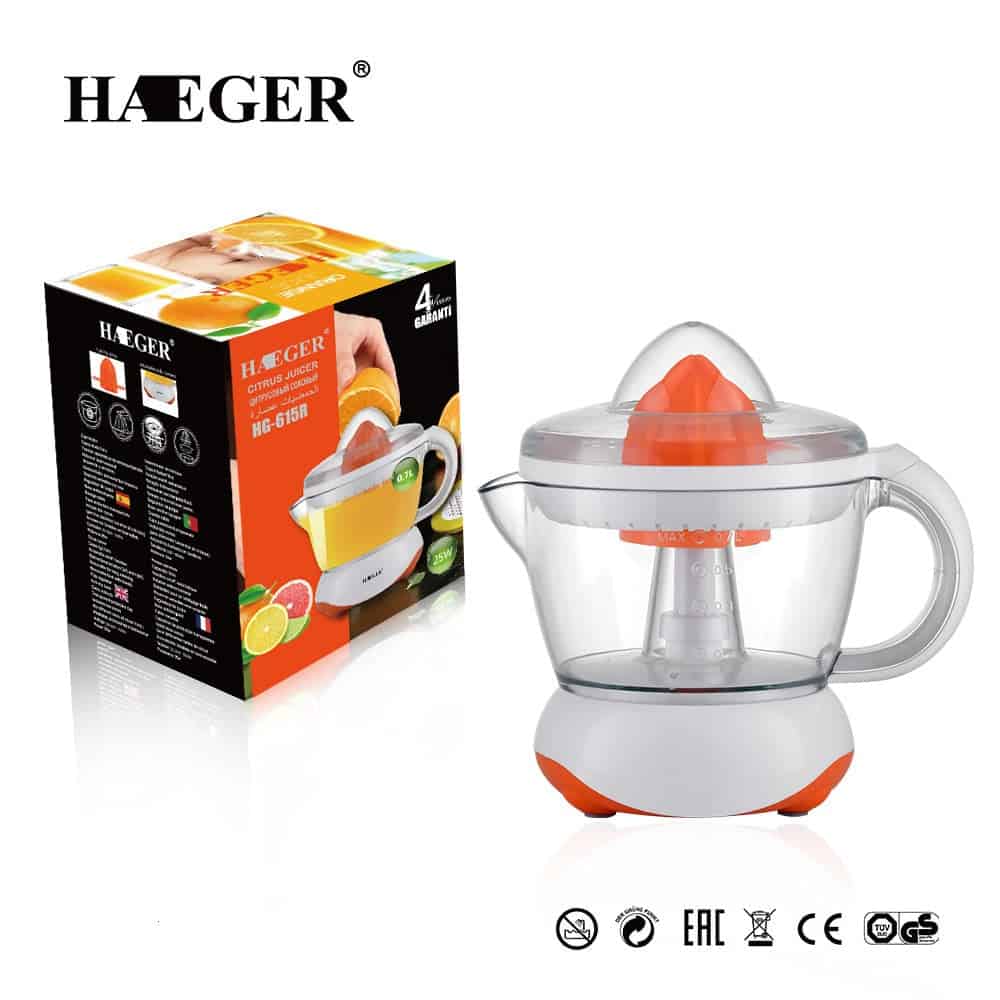 عصارة برتقال Haeger الكهربائية