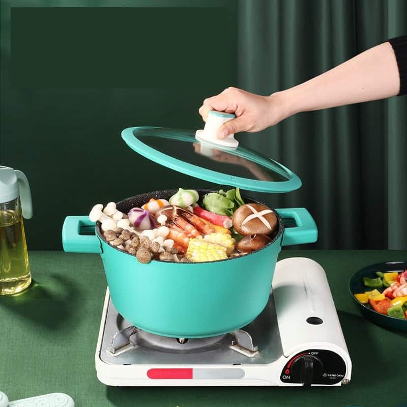 حلة جيرانيت غير قابلة للإلتصاق عالية الجودة غير قابلة لتغيير اللون 304 SSGP