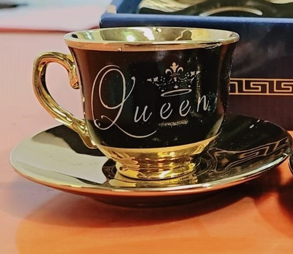 طقم فناجين قهوة تركي فاخر من السيراميك عالى الجودة ،12 قطعة