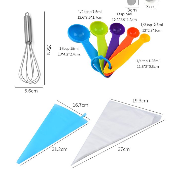 طقم مستلزمات تزيين الكيك مكون من 70 قطعة