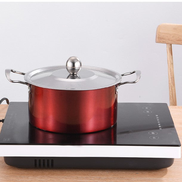 طقم أواني طهي المقاوم للصدأ مكون من 3 قطع مع أغطية