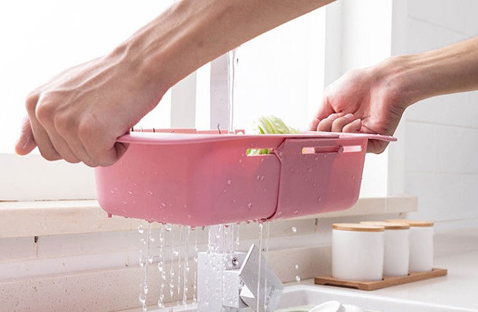 مصفاة لحوض المطبخ القابلة للتمديد، مصفاة خضروات و فاكهة
