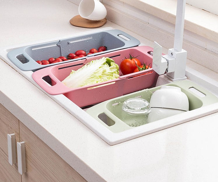 مصفاة لحوض المطبخ القابلة للتمديد، مصفاة خضروات و فاكهة