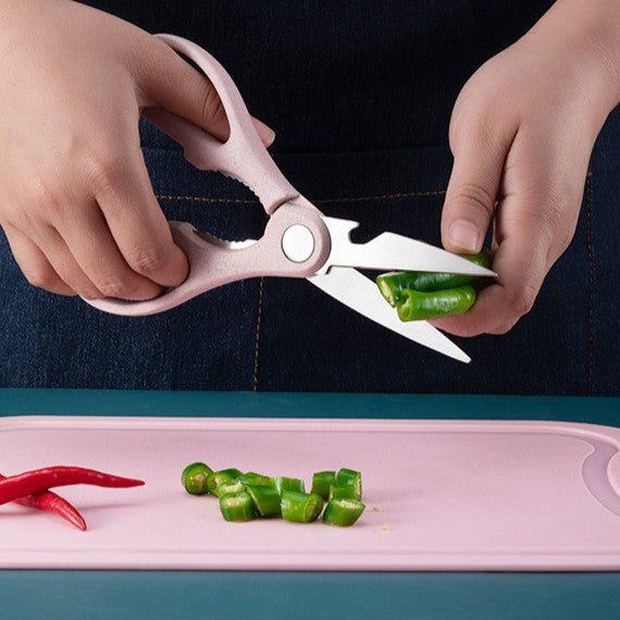 طقم سكاكين مطبخ ملون من الفولاذ المقاوم للصدأ، مكون من 6 قطع