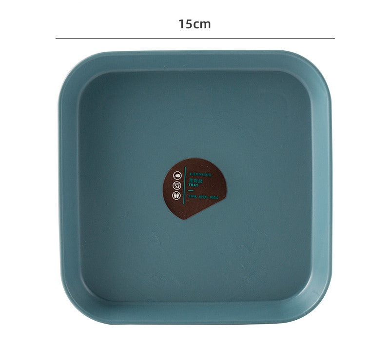 مجموعة أطباق مربعة للوجبات الخفيفة مكون من 8 قطع، مع حامل للأطباق