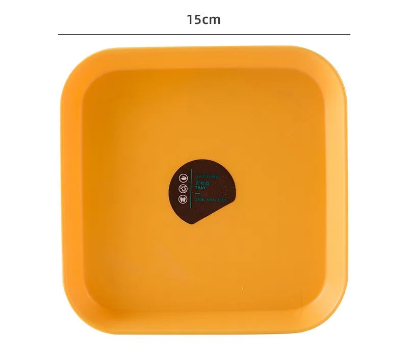 مجموعة أطباق مربعة للوجبات الخفيفة مكون من 8 قطع، مع حامل للأطباق