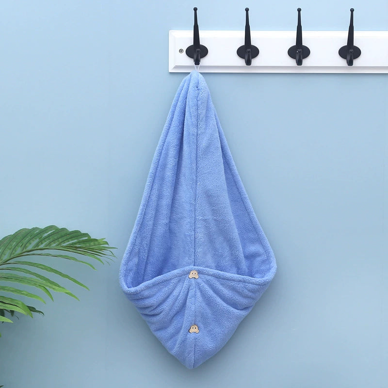 قبعة تجفيف الشعر الملفوفة ، فوطة ماصة لتجفيف الشعر، فوطة سحرية لتجفيف الشعر، فوطة تجفيف الشعر من المايكروفايبر ، فوطة حمام لتجفيف الشعر