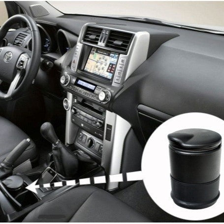 طفاية سجائر السيارة المحمولة مع غطاء LED