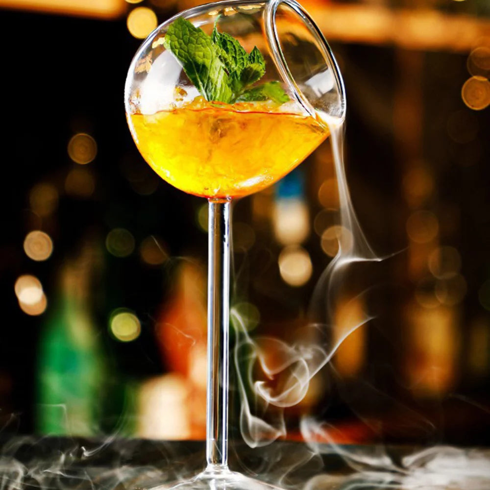 كأس زجاجي كريستال مبتكر، شفاف، مقاوم للحرارة، تصميمات أنيقة فريدة من نوعها