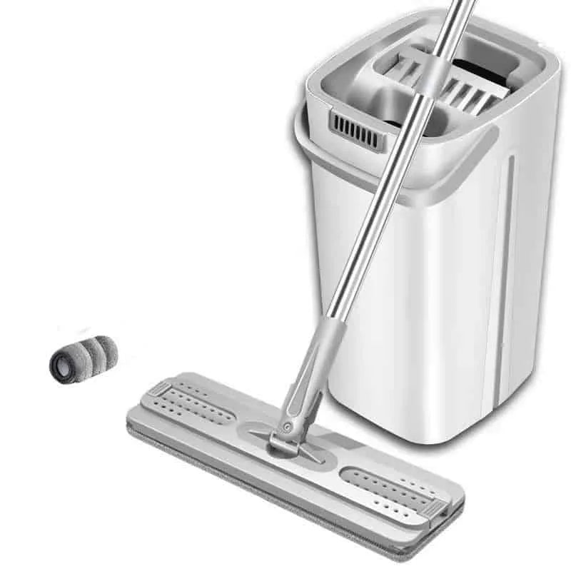 ممسحة منزلية مستطيلة مع دلو، ممسحة قابلة للدوران 360 درجة