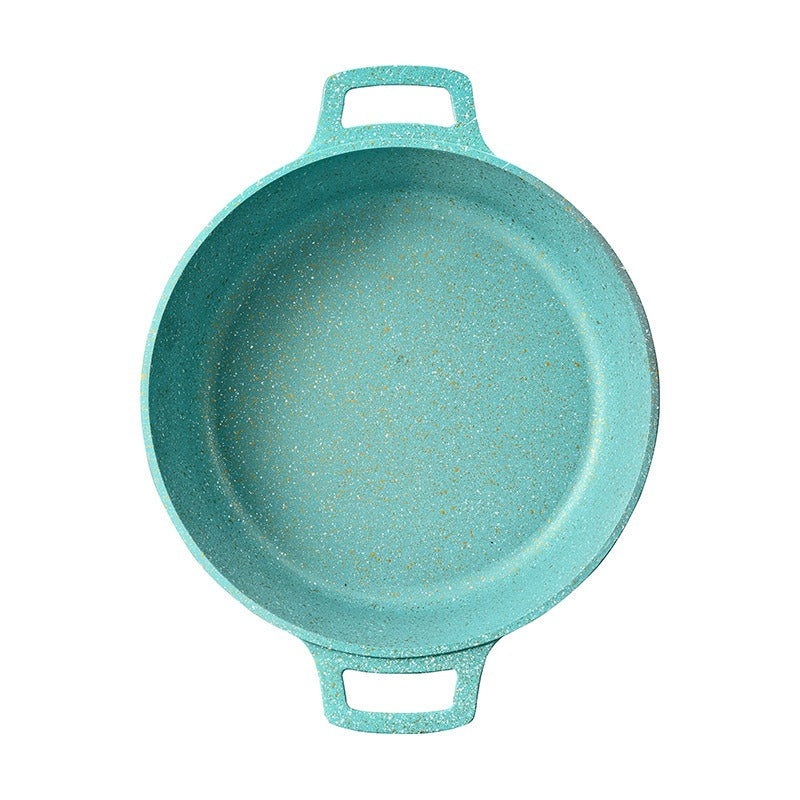 طقم جرانيت 10 قطع غير لاصق، جرانيت دائرى بغطاء زجاج بقاعدة ألومنيوم، ماركة Queen Time