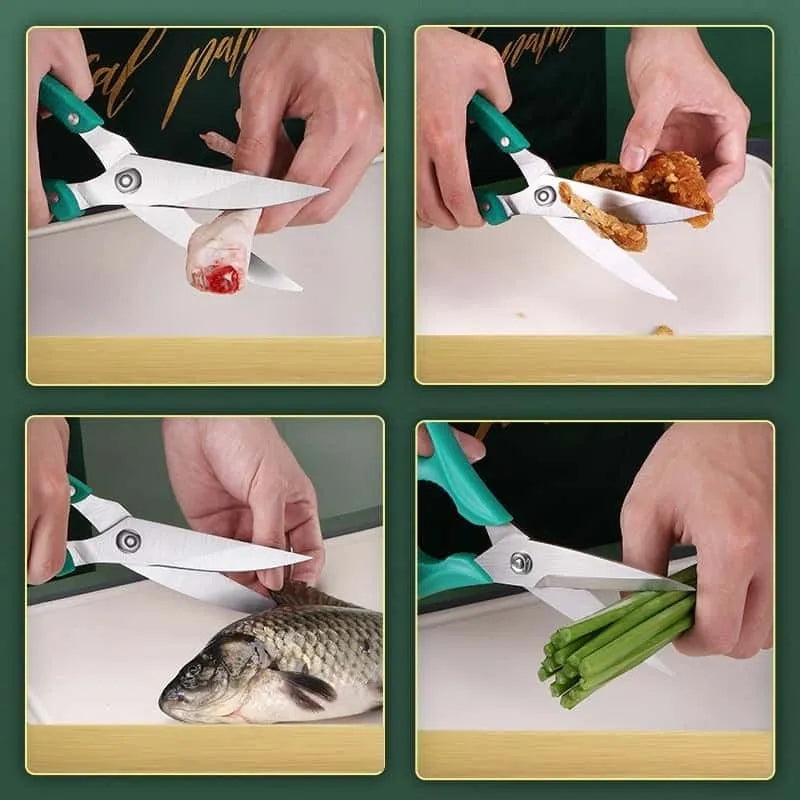 مقص مطبخ متعدد الوظائف من الفولاذ المقاوم للصدأ