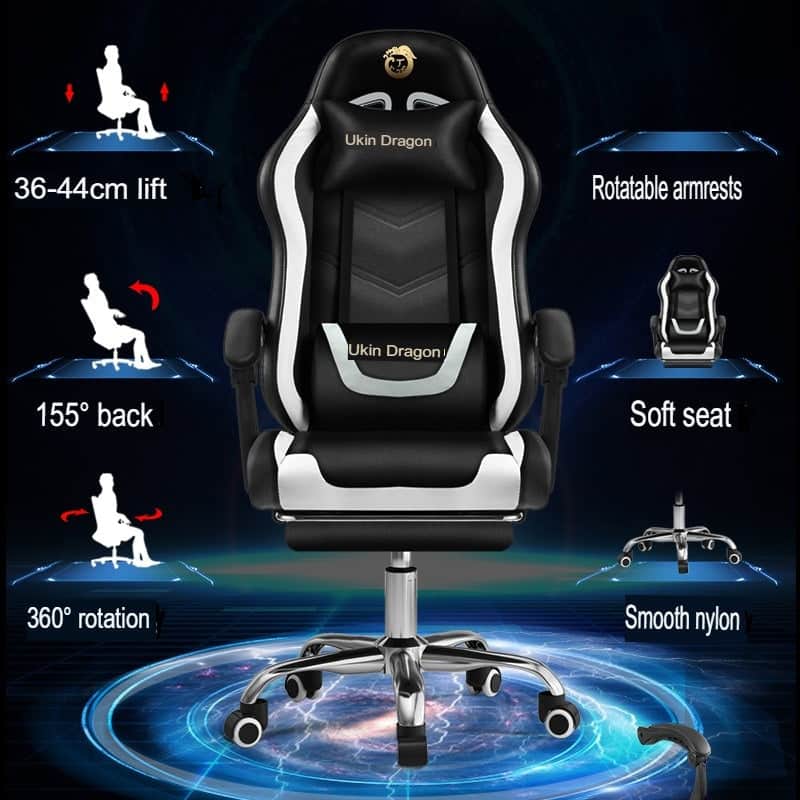 كرسي Games للألعاب مع مسند للقدمين