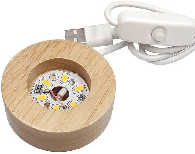 مصباح طاولة LED كرة بلوري ثلاثية الأبعاد أصفر شكل: وردة