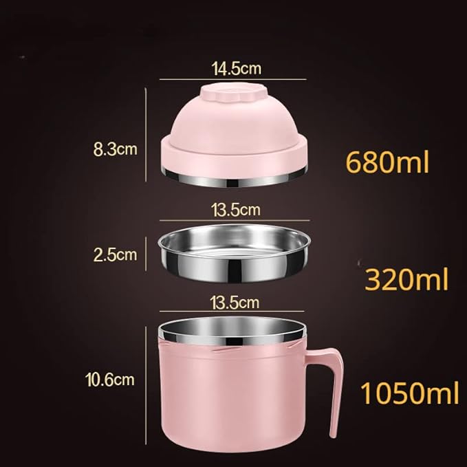 صندوق طعام عازل للحرارة من الفولاذ المقاوم للصدأ ومضاد للبكتيريا