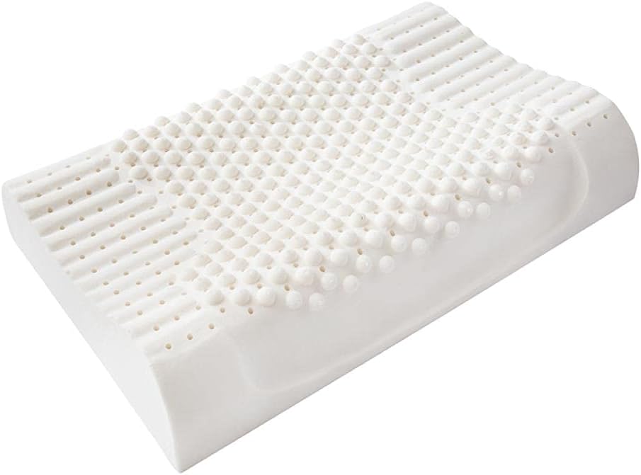 وسادة نوم من اللاتكس الطبيعي الخالص ، وسادة دعم للرقبة من أجل نوم مريح  -  تدليك    ( 40x60x10سم )