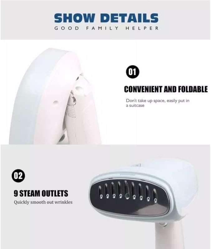 مكواة البخار الذكية المحمولة من ENZO بقدرة 1200 واط مع وظيفة البخار المزدوج