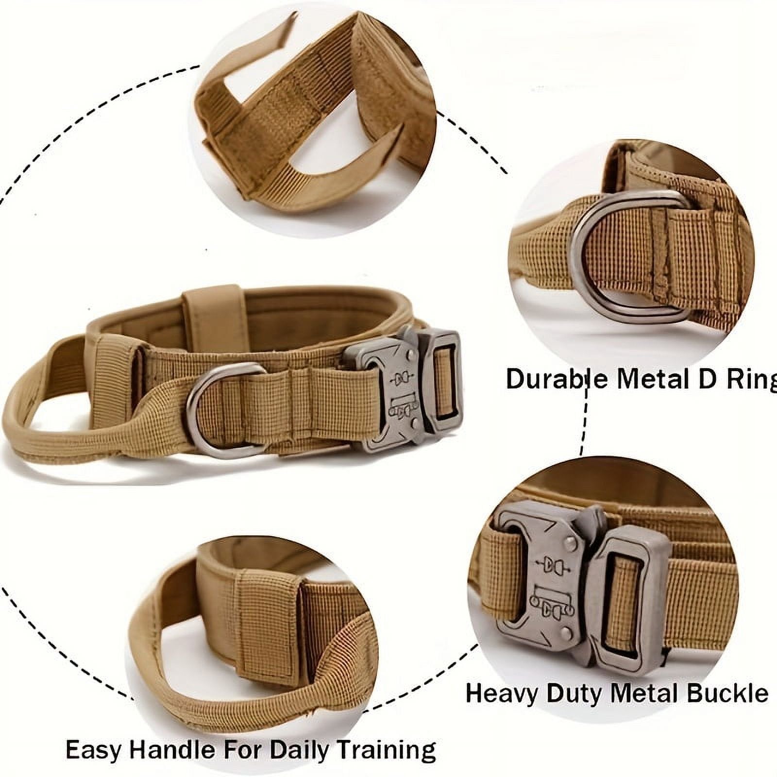 طوق الكلاب مثالي للتدريب والصيادين، طوق الكلاب التكتيكي المقاوم للماء والمتين بتصميم عاكس، طوق الكلاب العريض القابل للتعديل والمريح من النايلون للكلاب الصغيرة والمتوسطة والكبيرة