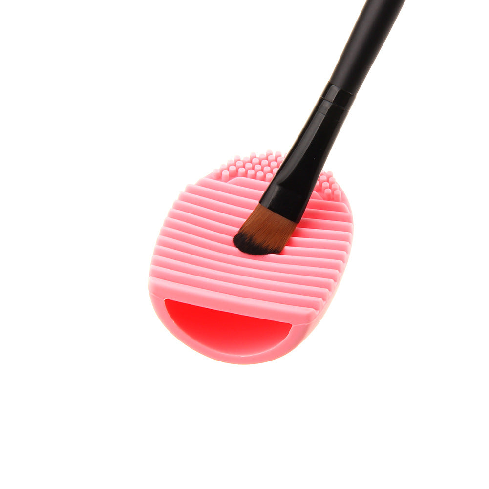 منظف مكياج , منظف فرش المكياج البيضاوي المصنوع من السيليكون