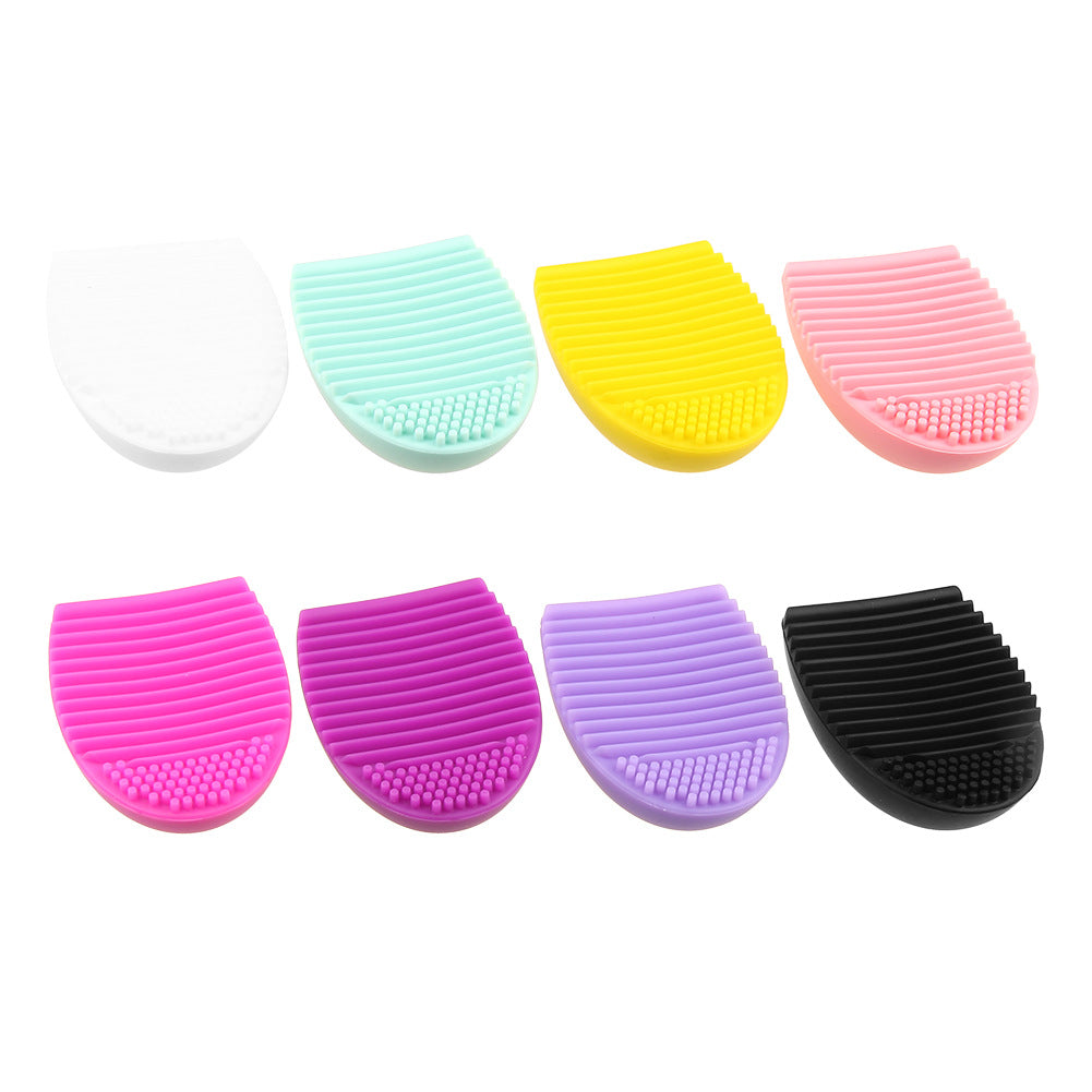 منظف مكياج , منظف فرش المكياج البيضاوي المصنوع من السيليكون