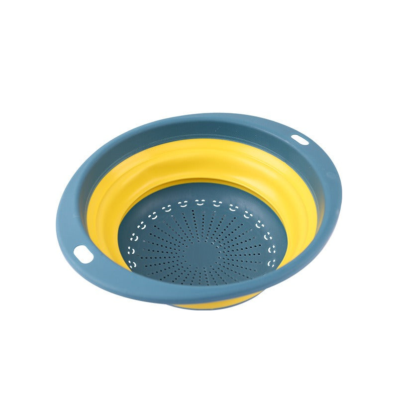 مصفاة سيليكون قابلة للطي - متعددة الالوان - للفاكهة و الخضروات