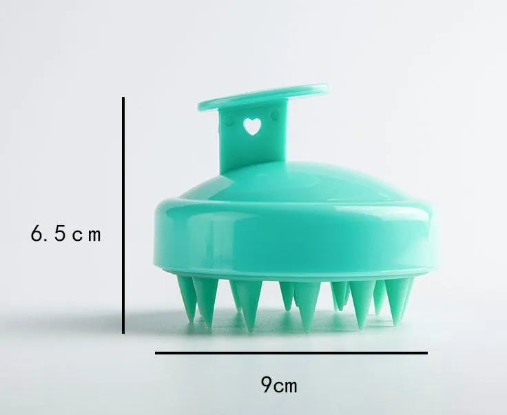 فرشاة تدليك الشعر من السيليكون الناعم، مشط حمام منزلي لتنظيف وتدليك فروة الرأس
