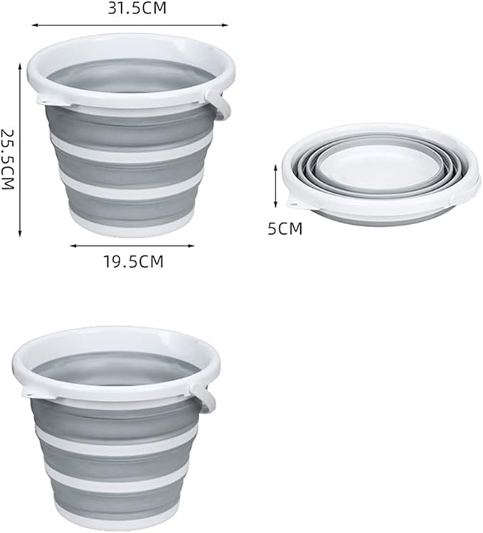 دلو بلاستيك محمول قابل للطي بسعة 10 لتر