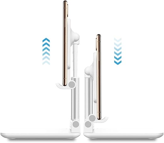 حامل موبايل، حامل مكتبي، قابل للتعديل، سهل الإستخدام لإي موبايل وتابلت، سهل الحمل في إي مكان، حامل جوال المكتب، معدن