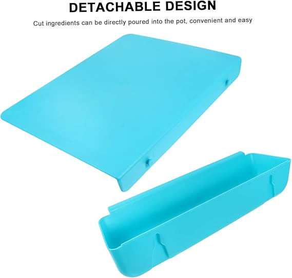 لوح تقطيع بلاستيكي غير قابل للإنزلاق مع مساحة تخزين