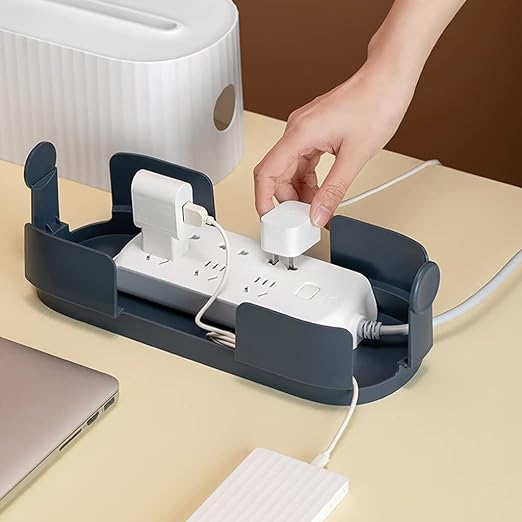 صندوق منظم الكابلات مع حامل الهاتف للمنزل وسطح المكتب