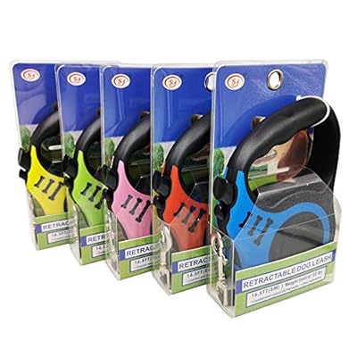 زمام توجيه للكلاب بطول 3 امتار، حبل جر تلقائي أتوماتيكى، زمام الكلب بسلسلة ألوان