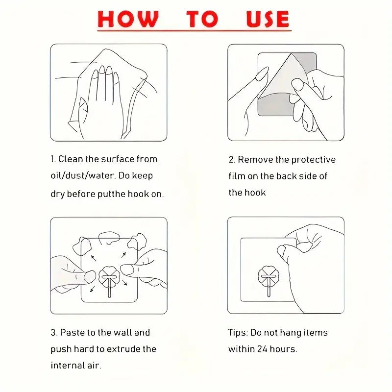 شماعة خطاف ذاتي اللصق، خطافات لاصقة على الحائط ذاتية اللصق