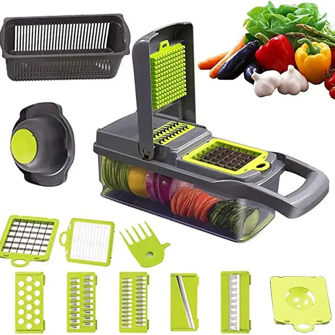 قطاعة خضروات متعددة الوظائف 12 في 1