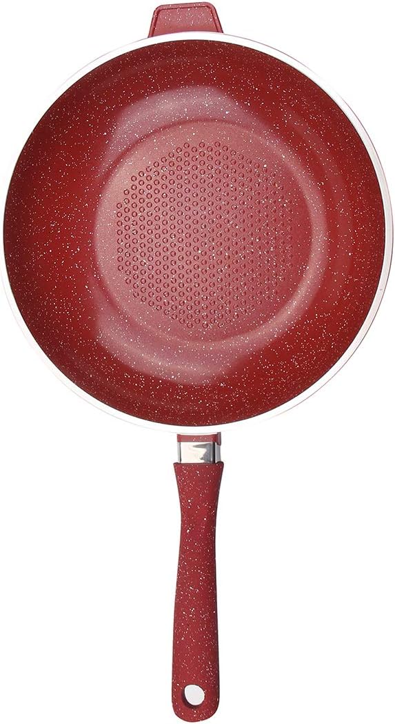 طقم جرانيت 12 قطعة غير لاصق، جرانيت دائرى بغطاء زجاجى بقاعدة ألومنيوم، ماركة Dessini Italy ايطالى المنشاء