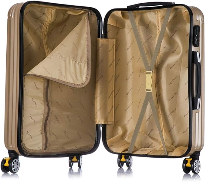 حقيبة سفر ذهبية خفيفة الوزن تتميز بالمرونة وسهولة الحمل بمقبض قابل للتعديل