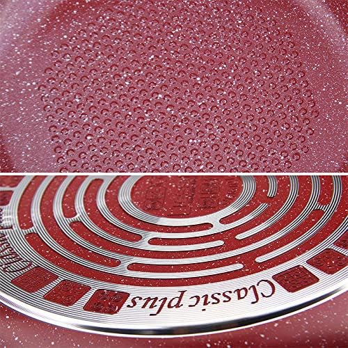 طقم جرانيت 12 قطعة غير لاصق، جرانيت دائرى بغطاء زجاجى بقاعدة ألومنيوم، ماركة Dessini Italy ايطالى المنشاء